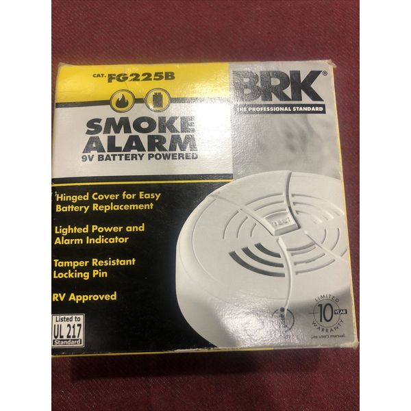 BRK smoked alarm with 9V battery FG225B