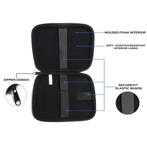 Ramtech Radar Laser Detector Hard Travel Universal Carrying Case, Compatible with Escort Solo S2 S3 S4 5, RD-5110, Beltronics, Cobra, Radenso, Rocky Mountain, Uniden, Whistler, WLZline - CCRD