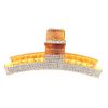 Glamour Girlz Extra Sparkly 9cm Diamante Crystal Evening Hair Claw Clamp Curved 3 Row Line (Brown)