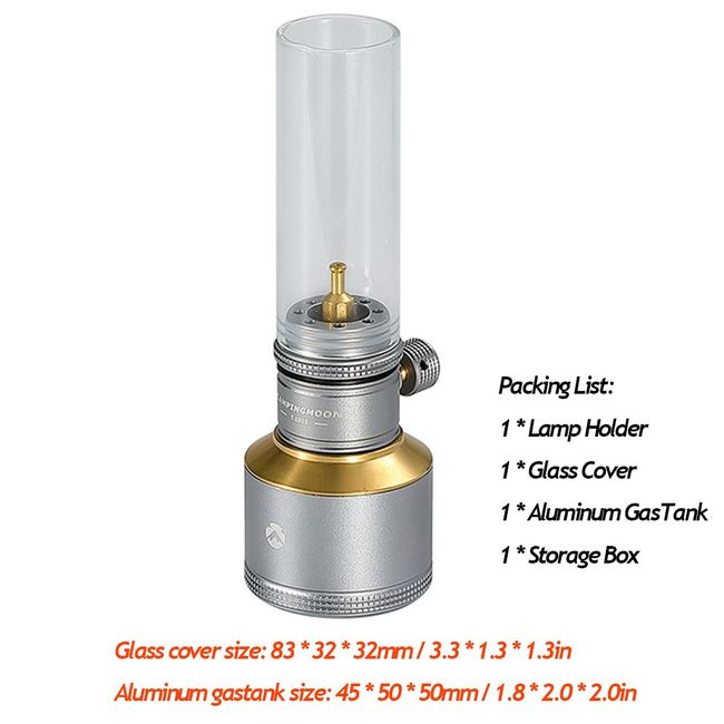 Gas Lantern Lamp Light Outdoor Use for Camping Backpacking Hiking