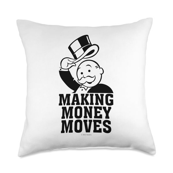 Monopoly Making Money Moves Throw Pillow