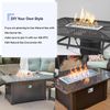 Stainless Steel 24" Rectangle Fire Pit Drop-In Burner Kit with Extinguishing Pro