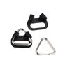 Stainless Steel Triangle Split Ring,Camera Strap Hook Lug Ring, with Plastic Cap,for Belt Hook Lanyard for Camera Shoulder Strap (2 pcs), Black, 2 cm×2 cm