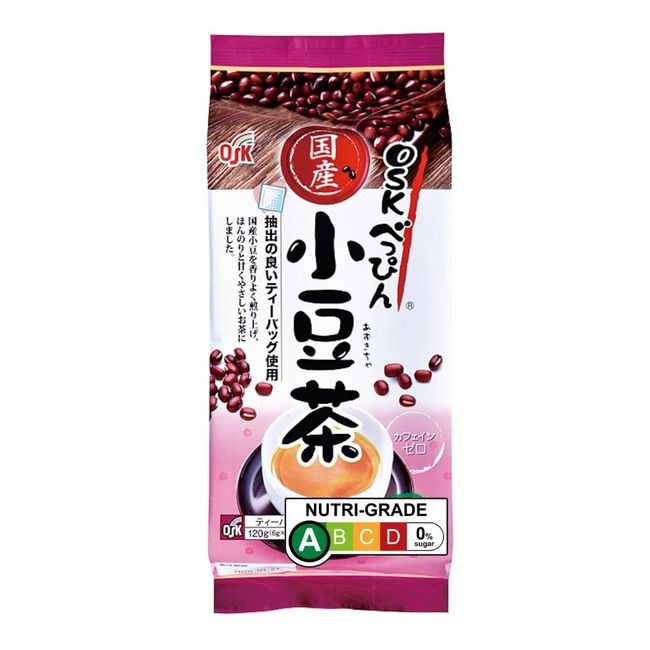 OSK Beppin Japanese Red Bean Tea Pack 4.2 oz (120 g) (0.2 oz (6 g) x 20 Bags x 3 Packs