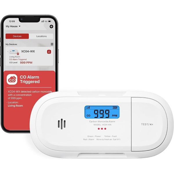 X-Sense Smart Carbon Monoxide Detector, Wi-Fi CO Detector, Real-Time Push