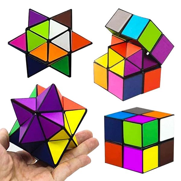 Toys for Boys Age 8-12 Gifts,Star Cube Magic Cube Set for 9 10 11 12 Year Old Boy Girls,Classic Infinity Cube Fidget Toy,Brain Development Puzzle Games for Children,Creative Gifts for Children