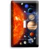 SOLAR SYSTEM SPACE PLANETS MOON STARS SINGLE LIGHT SWITCH PLATE COVER ROOM DECOR