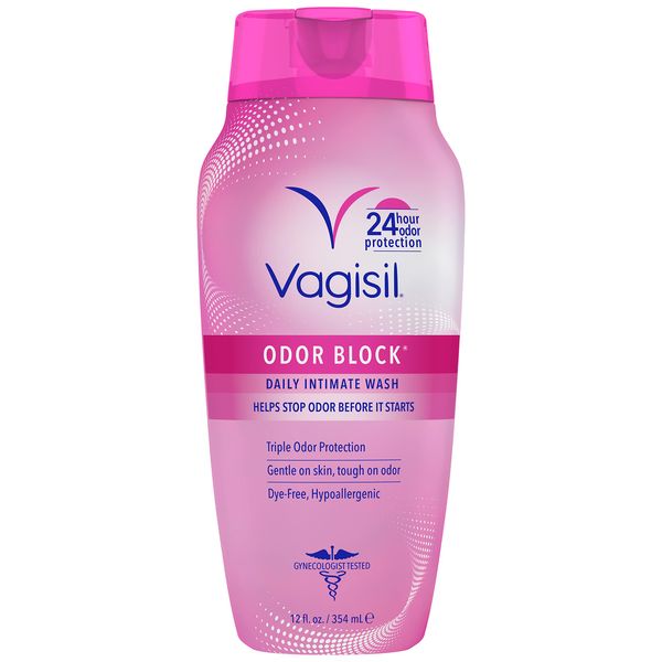 Vagisil Odor Block Daily Intimate Feminine Wash for Women, Gynecologist Tested, 12 Ounce (Packaging May Vary)