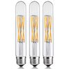 Leools T10 Led Bulbs,12W Dimmable Tubular Led Bulb,100 Watt Equivalent Edison Style Vintage LED Filament Light Bulb, E26 Long Tube Bulb,2700K Soft Warm White,7.3in(185mm),3-Pack.