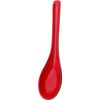 Clockjuan 2 Pcs Red Soup Spoons, Asian Plain Style, Plastic
