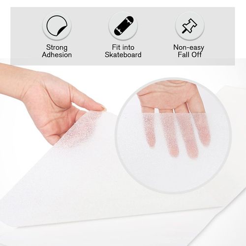 GAESHOW Griptape Skateboard Transparent, 83.3 x 22.9 cm Skateboard Grip Tape Oiliness Sandpaper, Fingerboard Grip Tape Accessories for Skating Board Longboarding