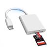 [2023 New Model] Type-C USB Converter, SD Card Reader, 2 in 1 SD TF Camera Adapter, Memory Card Reader, OTG Function, High Speed Two-Way Data Transfer, No Settings Required, Import