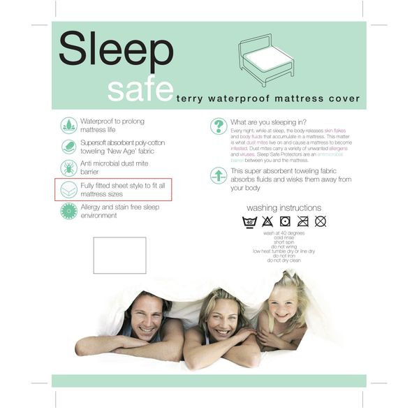 Emma Barclay Terry Waterproof Mattress Protector Bunk Bed, Polycotton, White