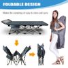 H&ZT Folding Camping Cot Classic Grey Quality Lightweight Heavy Duty Cot