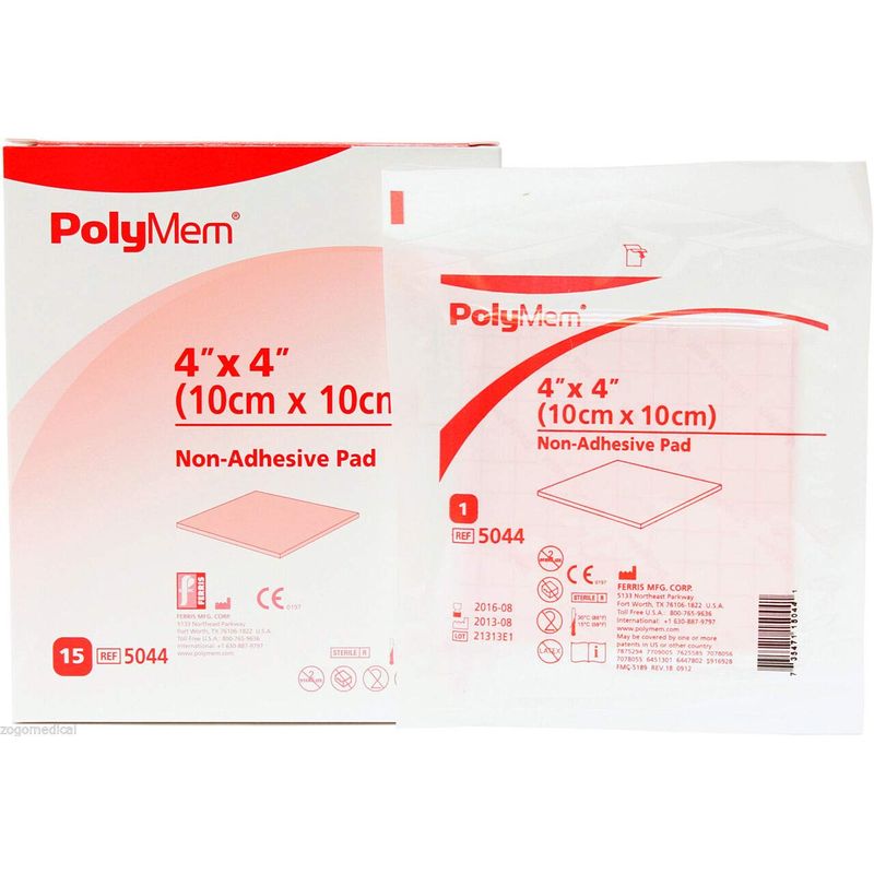 Polymem Non-adhesive dressing care wounds pressure sores 5055 PCS. 15 ...