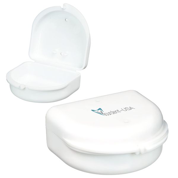 Dental Retainer Case, Odorless Mouth Night Guard Box Tray, Durable and Hygienic, 3.7"W x 2.9"L x 2.2"H White