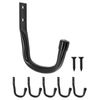 Fuxxer 5x Solid Iron Hooks Wall Hooks Garage Workshop Warehouse 117x87mm Black