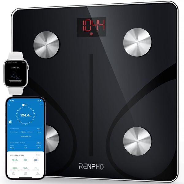 Renpho Smart Bluetooth Body Weight Scale With Health App 13 Measurements 400 Lbs