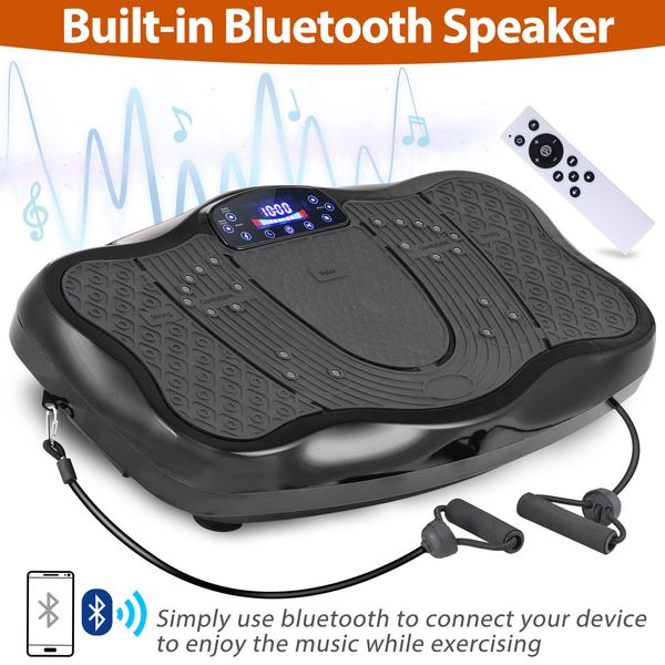 Vibration Fitness Platform Exercise Machine Vibrating Shaking Full Body Black