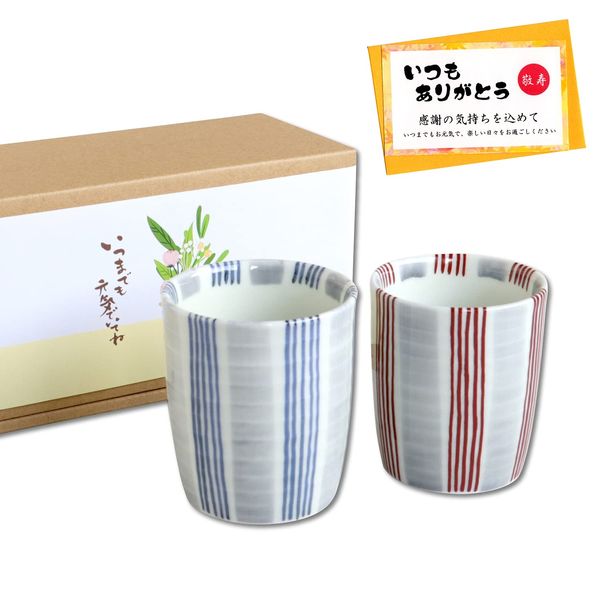 Respect for the Aged Day Gift Teacup Pair Set of 2 Arita Ware with Respect for the Aged Message Card for Husband and Wife Drinking