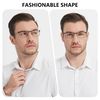 Fsread 2 Pack Blue Light Blocking Reading Glasses For Men with Spring Hinges Rectangular Reader Full Frame Ultralight Metal Frame +1.5