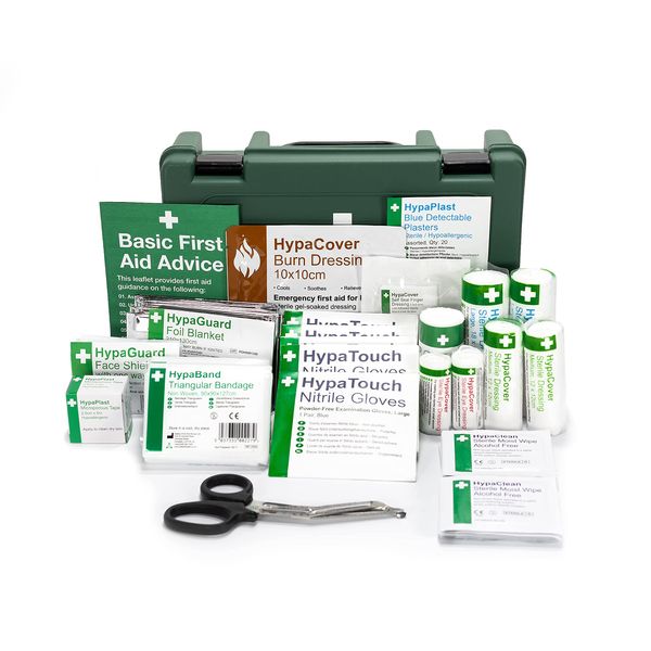 Safety First Aid K3170SM Economy Catering Kitchen First Aid Kit, Small Fully-Stocked 1-10 Persons British Standard