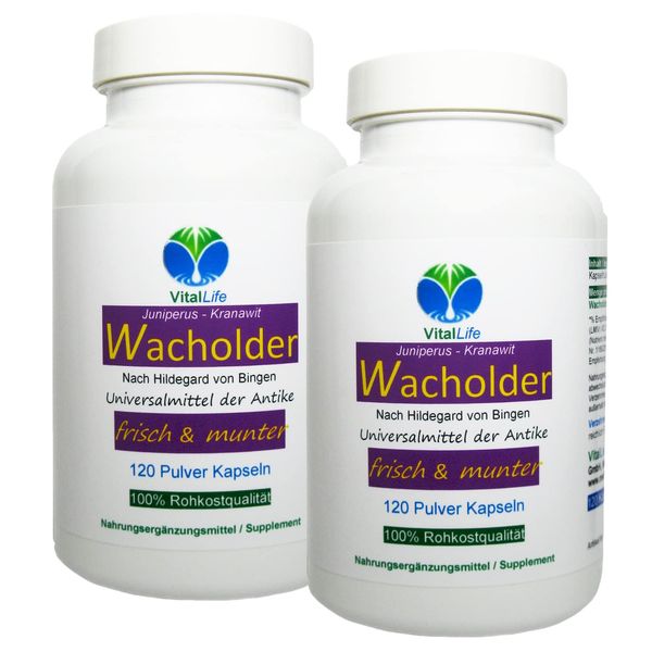 WACHOLDERBEEREN Wacholder 240 Kapseln VERDAUUNG Blähungen Völlegefühle Sodbrennen Nieren durchspülen + Wasser ausscheiden. Magen Darm Leber Galle. 100% NATUR pur [Ohne ZUSATZSTOFFE] 82900-2