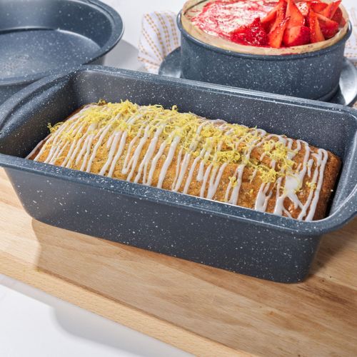 Russell Hobbs RH00996EU Nightfall Stone Loaf Pan - Non-Stick 28cm Bread Pan, Carbon Steel, PFOA Free, Rectangle Cake Tin, Malt Loaf, Lightweight, Easy Clean, 5 Year Guarantee, Use Little To No Oil