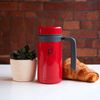 DrinkPod Vacuum Insulated Leak-Proof Flask, 450ml, Red