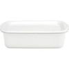 Noda Horo WFH-L White Series Enamel Lid Rectangle Deep Type L