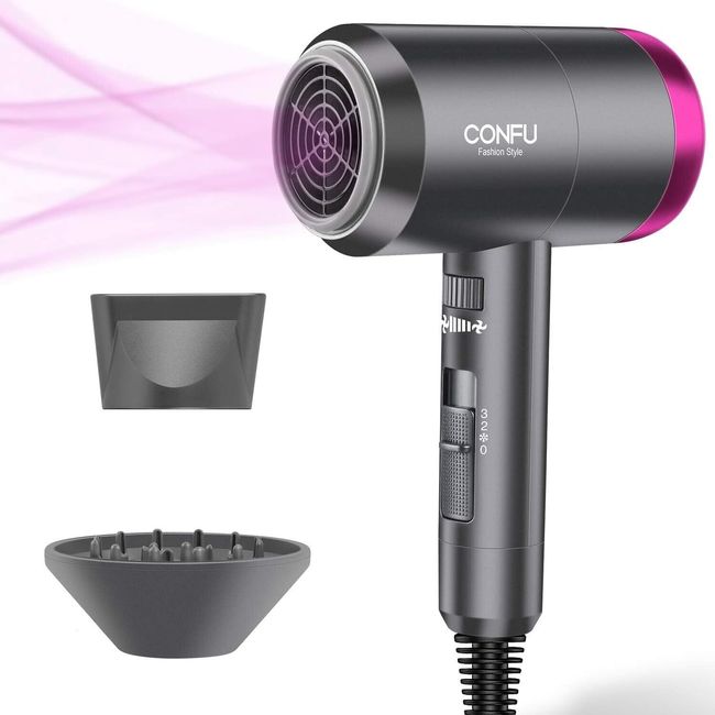 Lightweight Hair Dryer with Diffuser, Professional Ionic Blow Dryer for Home & T