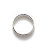2mm x 1mm Sterling Silver D Shaped Wedding Band Ring (V)
