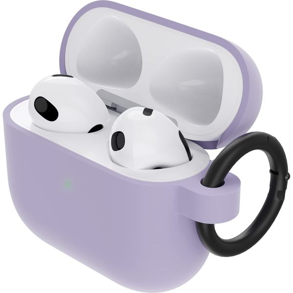 OtterBox Soft Touch Headphone Case for AirPods 3rd Gen 2021, Shockproof, Drop proof, Ultra-Slim, Scratch and Scuff Protective Case for Apple AirPods, Includes Carabiner, Purple