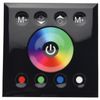 Wanjorlay DC12V-24V RGB/RGBW Wall Mounted Touch Panel Controller Glass Panel Dimmer Switch Controller for LED Strips Lamp Black