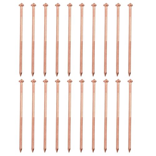 PATIKIL 100pcs CD Weld Pins, 80mm Insulation Weld Pins Stud Welder Pins Insulation Copper Nails Welding Nails for Repair Boat Self Locking Washer