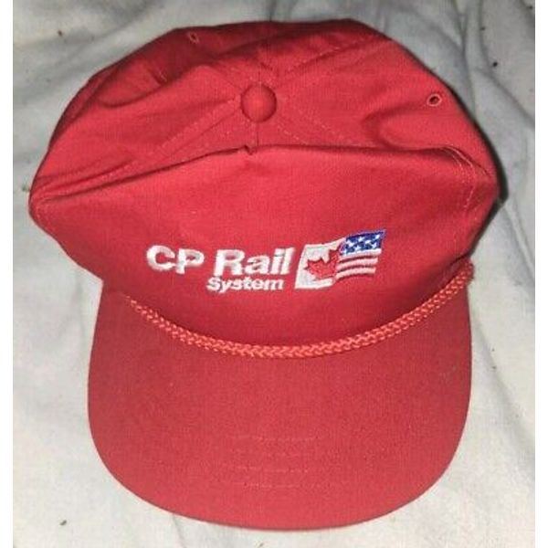 CP Rail System Nails Rail & Wire Health And Safety Team Red Cap USA Flag Pin