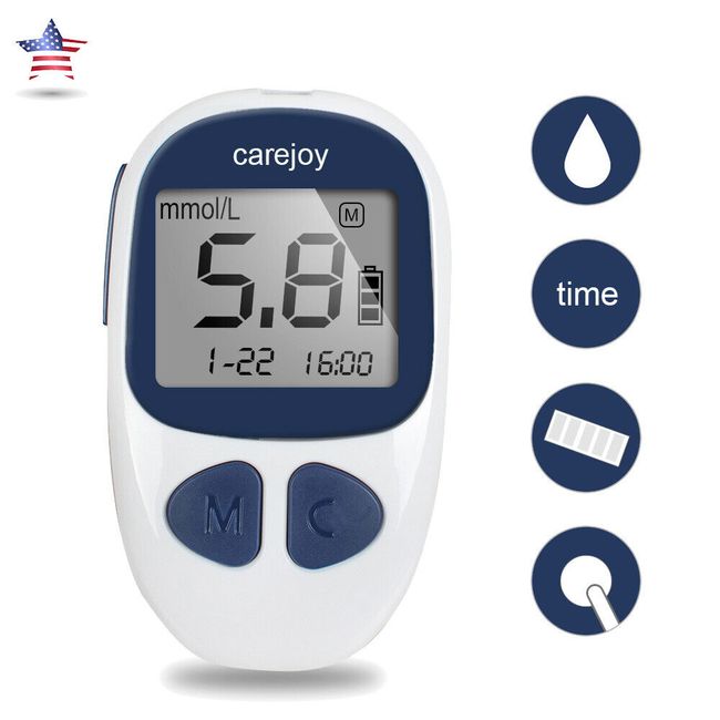 Digital Blood Glucose Meter Kit Monitor With 50 Test Strips Carejoy High Quality