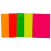 Pack of 40 Assorted Coloured Neon Fluorescent Rectangle Shape 100 x 75mm