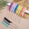 BCCLBL 10PCS Highlighting Comb Rat Tail Comb for Parting Black