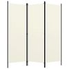 CHARMMA 3-Panel Room Divider Cream White 59.1"x70.9"