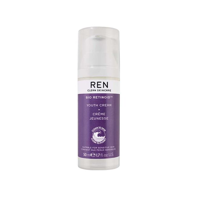 REN Clean Skincare - Bio Retinoid Youth Cream - Natural Retinol Alternative Firming Face Moisturizer for Sensitive Skin, Cruelty-Free & Vegan, 1.7 fl oz