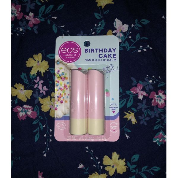 EOS Lip Balm- Birthday Cake Smooth Lip Balm 2 PK
