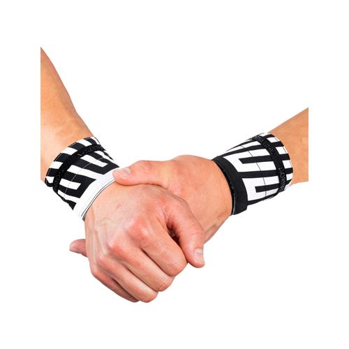 GORNATION Wrist Bandages, Extra Light Wrist Wraps for Fitness, Calisthenics, Gym & Strength Training, 1 Pair Elastic Wrap Bandages, Black/White