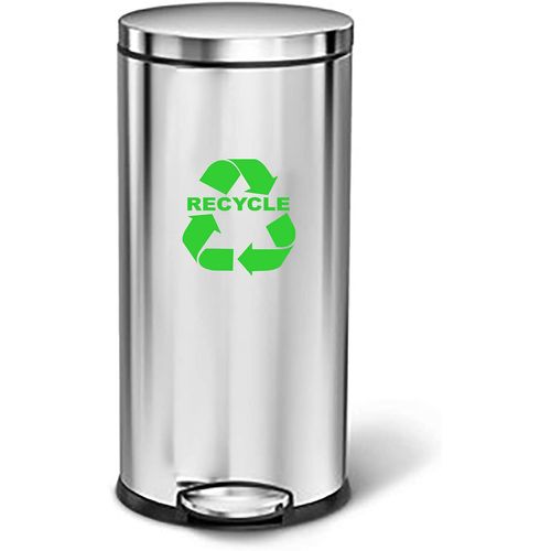 Transparent Trash Can and Recycling bin Stickers home office Vinyl Stickers Organize & Sort Garbage Waste and Recycle Great for Metal Aluminum Steel or Plastic Trash Cans Home Office Indoor & Outdoor