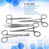5 Pcs Emergency Trauma Kit w/Scissors Needle Holder & Forceps - First Aid Refill