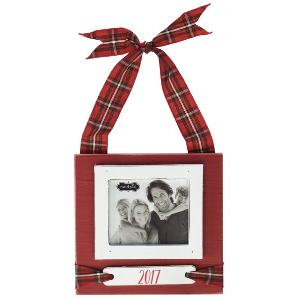 Mud Pie 2017 Year Tartan Hanging ORNFR