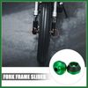 Motoforti Pair Motorcycle Wheel Front Fork Frame Sliders Green Universal Long-lasting