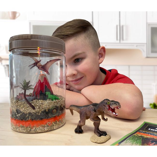 Dinosaur Light Up Terrarium Kit for Kids I Dinosaur Toys Craft