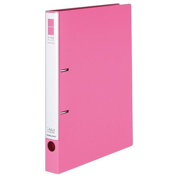 KOKUYO FU-URF430NP Ring Binder, Slim, Polypropylene Sheet Cover, A4, 220 Sheets, Pink