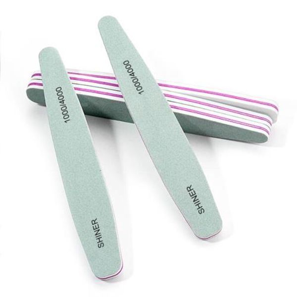 Samcos Nail File Polishing Tool Set of 10 EVA Sponge File Grid/Double-Sided Nail File Nail Shiner Nail Supplies Professional Nail Polisher Sponge Cushion Tool (1000/4000)